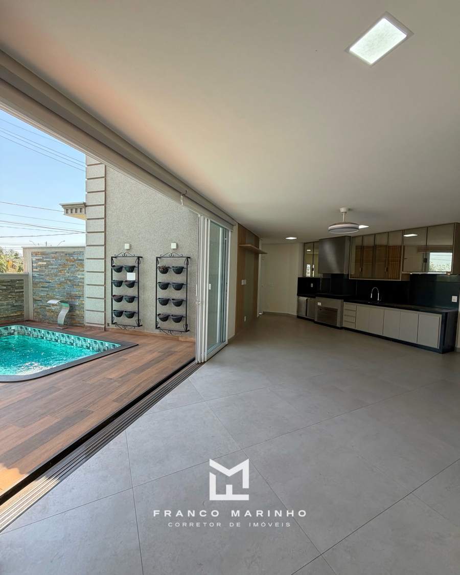 Área gourmet integrada à piscina