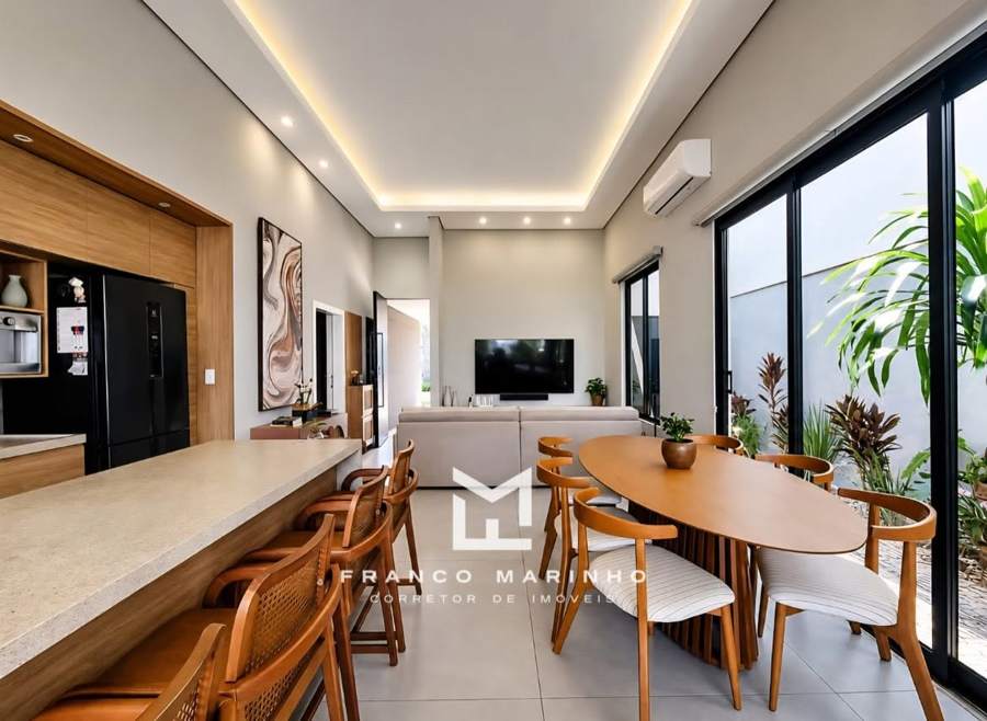 Sala integrada em dois ambientes
